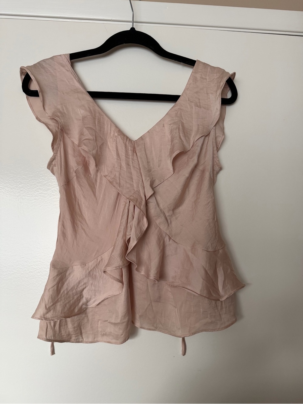 Lush Blush Pink Ruffle V-Neck Camisole